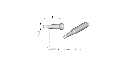 西班牙JBC 烙鐵頭 C105系列納米工具專用 C105107