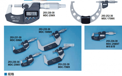 偉燁鑫科技Mitutoyo/三豐棘輪千分尺293-250-30數(shù)顯外徑千分尺