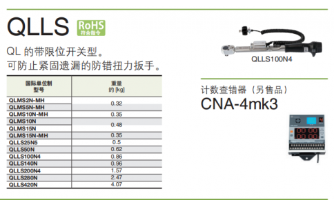 東日TOHNICHI扭力扳手QLMS10N